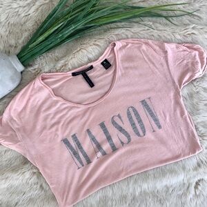 SCOTCH AND  SODA PINK GRAPHIC TEE XS